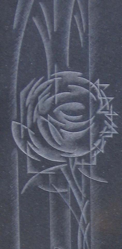 Zeichnung mit Diamant-Nadel eingeritzt